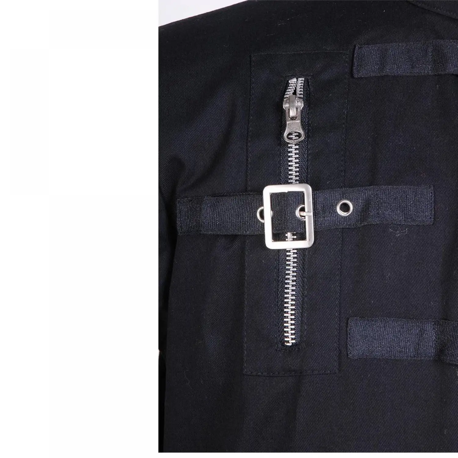 Men's Bondage Gothic MJ Jacket - Buckles Straps Details